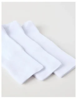 Regatta 3 Pack Loose Top Crew Sports Socks in White
