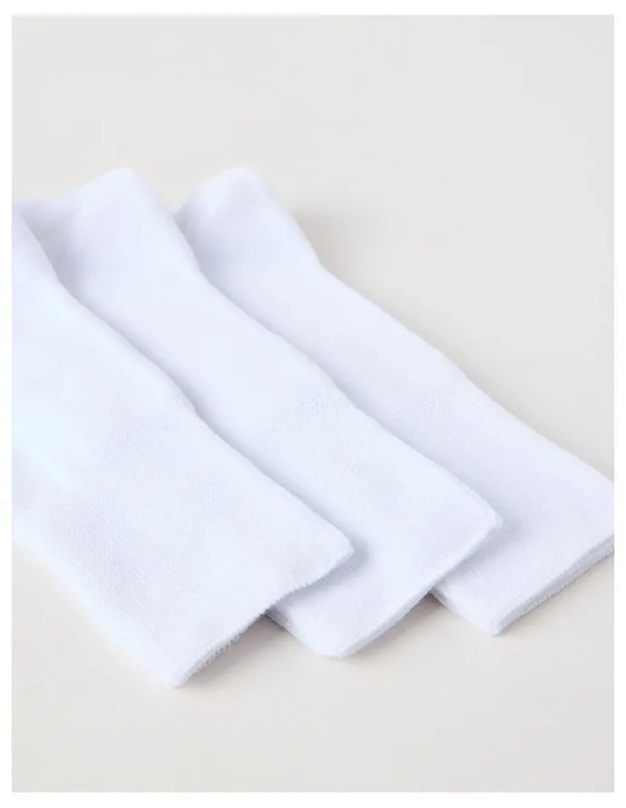 Regatta 3 Pack Loose Top Crew Sports Socks in White