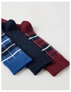 Regatta 3 Pack Stripes Soft Top Socks