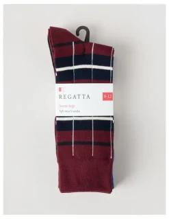 Regatta 3 Pack Stripes Soft Top Socks