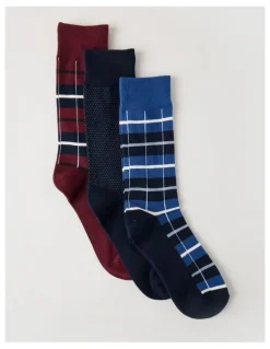Regatta 3 Pack Stripes Soft Top Socks