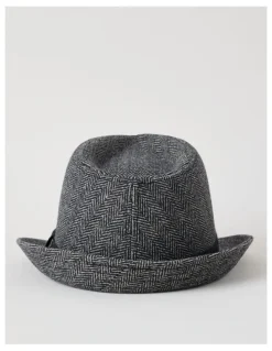 Regatta Melton Trilby Hat Plaid Hat Charcoal