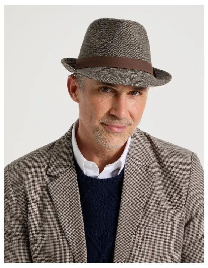 Regatta Melton Trilby Hat Plaid Hat Brown