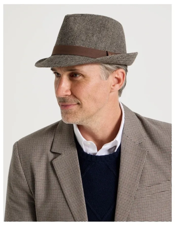 Regatta Melton Trilby Hat Plaid Hat Brown