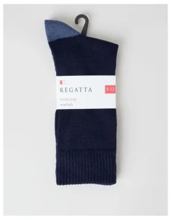Regatta Merino Wool Boot Socks in Navy and Royal Blue