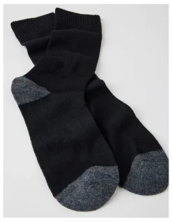 Regatta Merino Wool Boot Socks in Black and Moss Marle