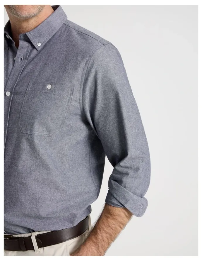 Regatta Chambray Long Sleeve Shirt in Light Blue