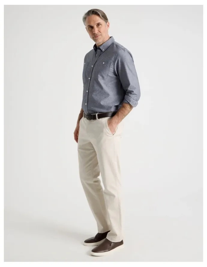 Regatta Chambray Long Sleeve Shirt in Light Blue