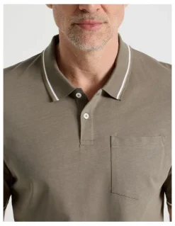 Regatta Contrast Tipping Jersey Polo in Taupe