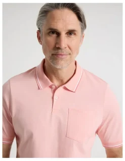 Regatta Contrast Tipping Jersey Polo in Pink