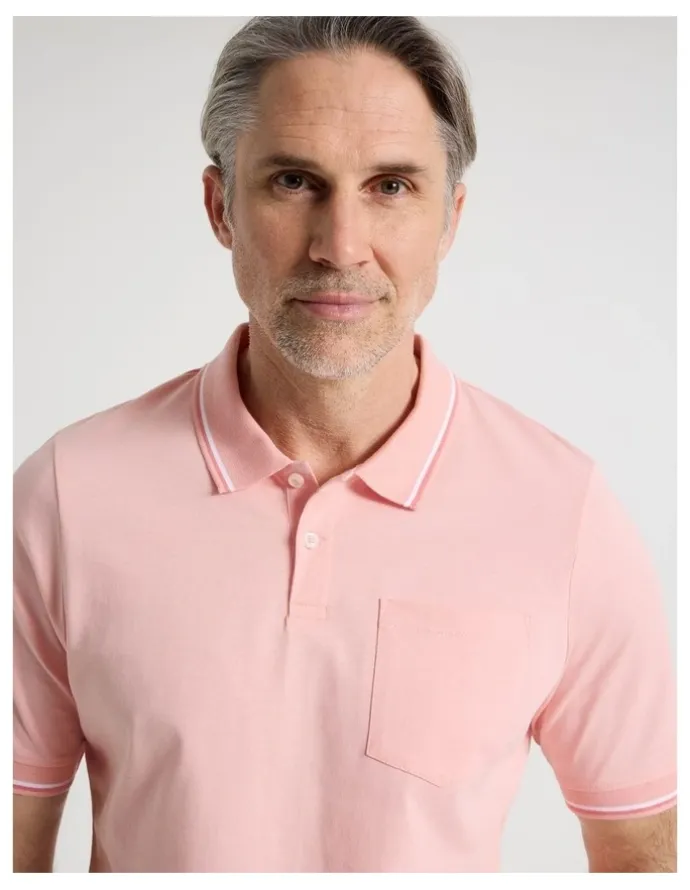 Regatta Contrast Tipping Jersey Polo in Pink