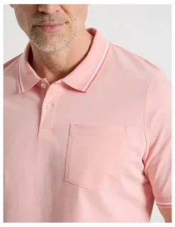 Regatta Contrast Tipping Jersey Polo in Pink