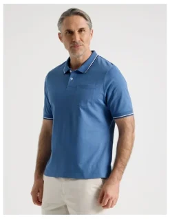 Regatta Contrast Tipping Jersey Polo in Blue