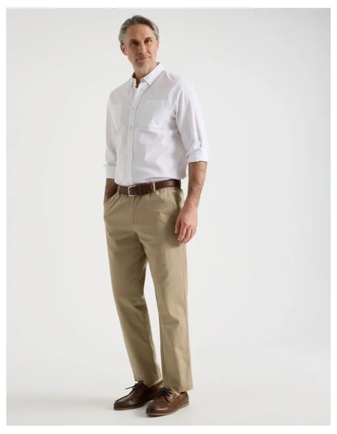 Regatta Cotton Linen Pant in Taupe