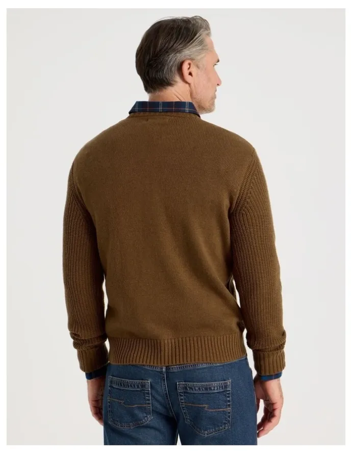 Regatta Crew Neck Cable Knit in Camel