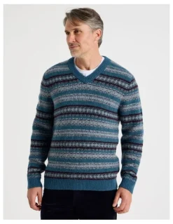 Regatta Fair Isle Sweater in Navy