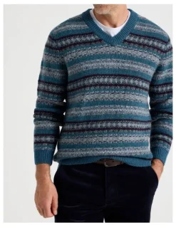 Regatta Fair Isle Sweater in Navy