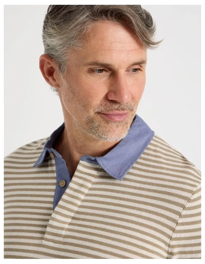 Regatta Knitted Rugby Polo in Taupe