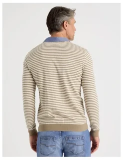 Regatta Knitted Rugby Polo in Taupe