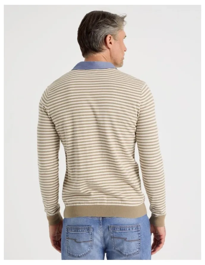 Regatta Knitted Rugby Polo in Taupe