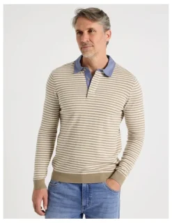 Regatta Knitted Rugby Polo in Taupe