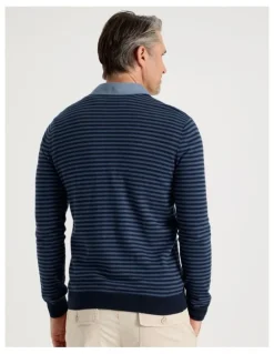 Regatta Knitted Rugby Polo in Navy