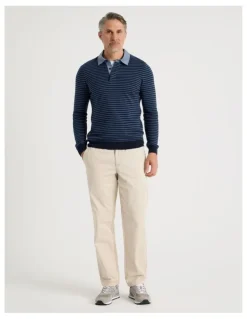 Regatta Knitted Rugby Polo in Navy