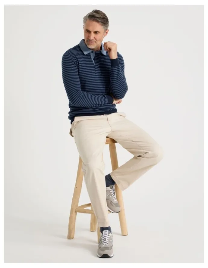 Regatta Knitted Rugby Polo in Navy