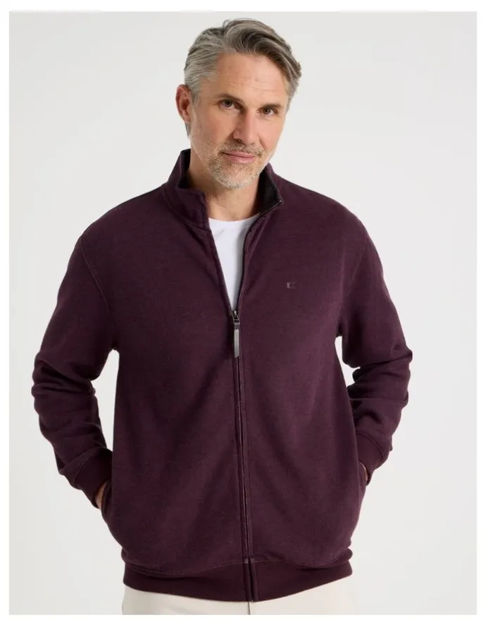 Regatta Long Sleeve Full Zip Sweat Top in Burgundy