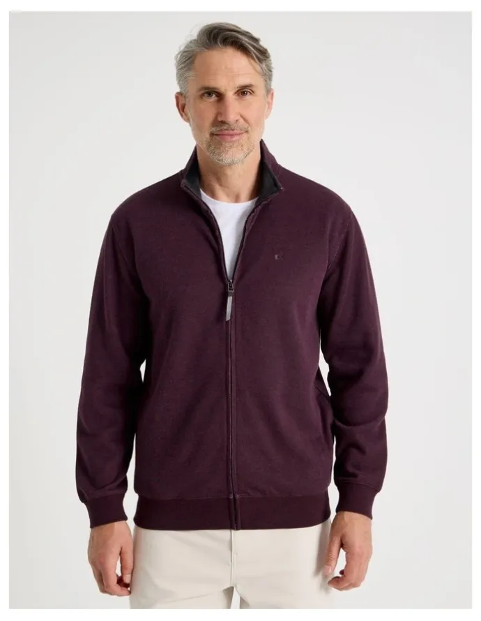 Regatta Long Sleeve Full Zip Sweat Top in Burgundy