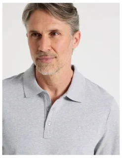 Regatta Long Sleeve Pique Polo in Grey