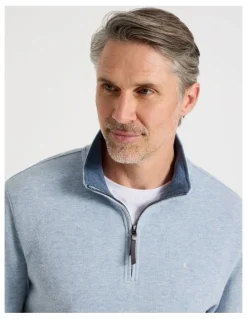 Regatta Long Sleeve 1/4 Zip Sweat Top in Light Blue