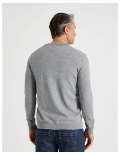 Regatta 100% Merino Wool V-Neck Knit in Grey
