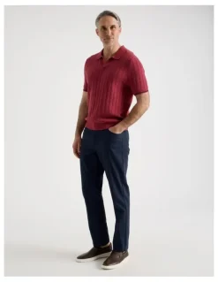 Regatta Open Collar Cable Knit Polo in Red