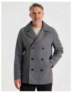 Regatta Pea Coat in Grey