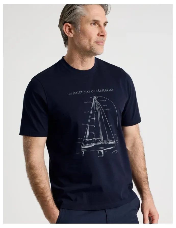 Regatta Placement Print T-Shirt in Navy