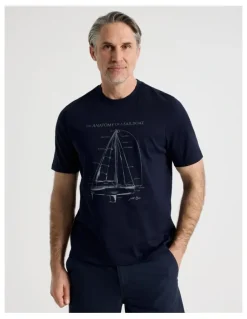 Regatta Placement Print T-Shirt in Navy