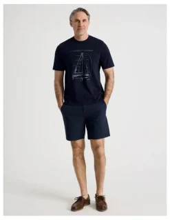 Regatta Placement Print T-Shirt in Navy
