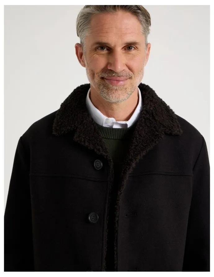 Regatta Sherling Collar Coat in Black