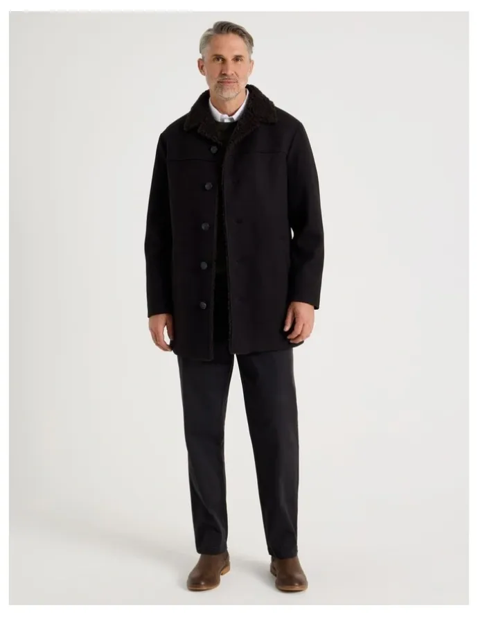 Regatta Sherling Collar Coat in Black