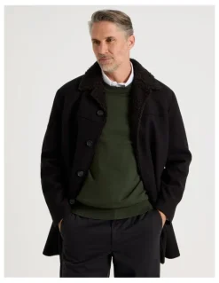 Regatta Sherling Collar Coat in Black