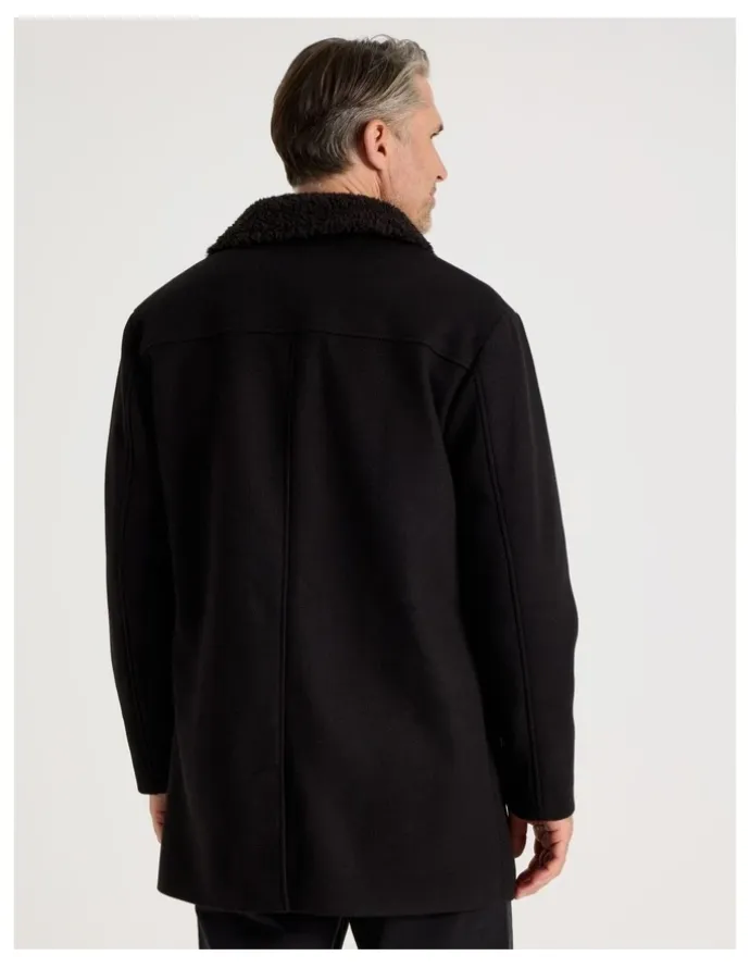 Regatta Sherling Collar Coat in Black
