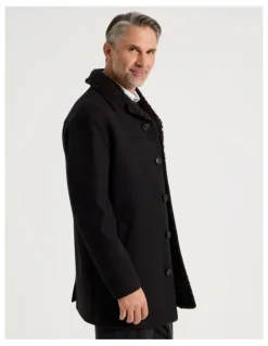 Regatta Sherling Collar Coat in Black