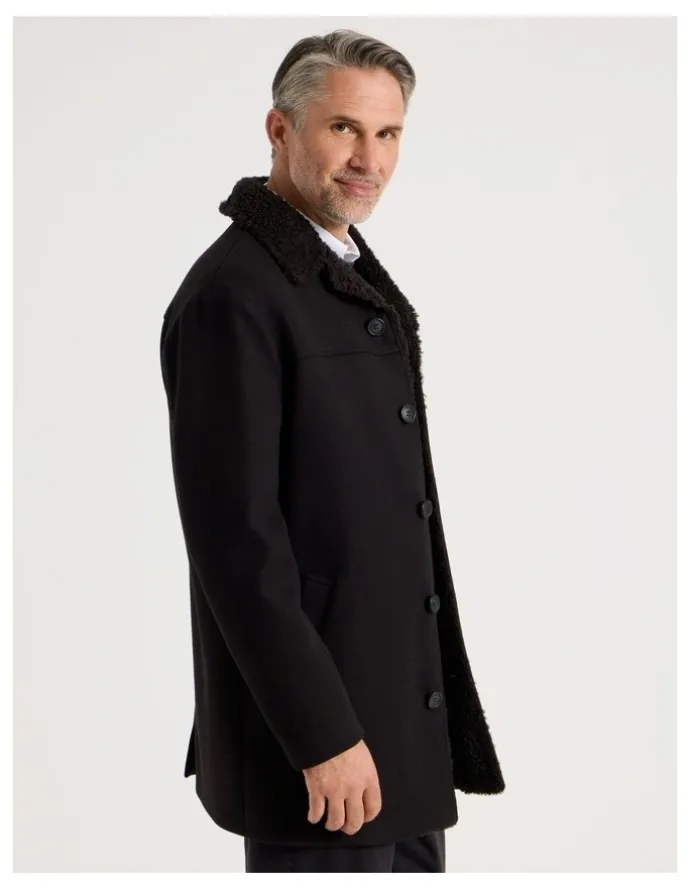 Regatta Sherling Collar Coat in Black