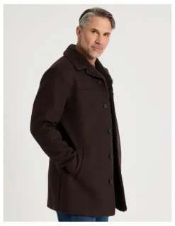 Regatta Sherling Collar Coat in Brown