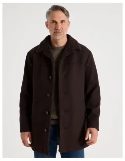 Regatta Sherling Collar Coat in Brown