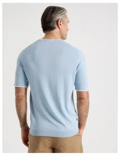 Regatta Short Sleeve Bamboo Cotton T-Shirt with Contrast Tipping in Light Blue