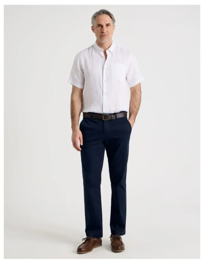 Regatta Short Sleeve Linen Shirt in White