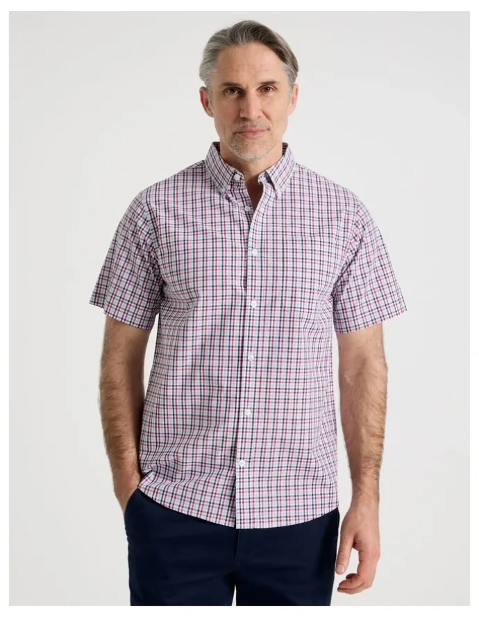 Regatta Short Sleeve Shirt in Red Check