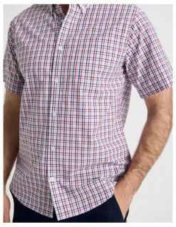Regatta Short Sleeve Shirt in Red Check